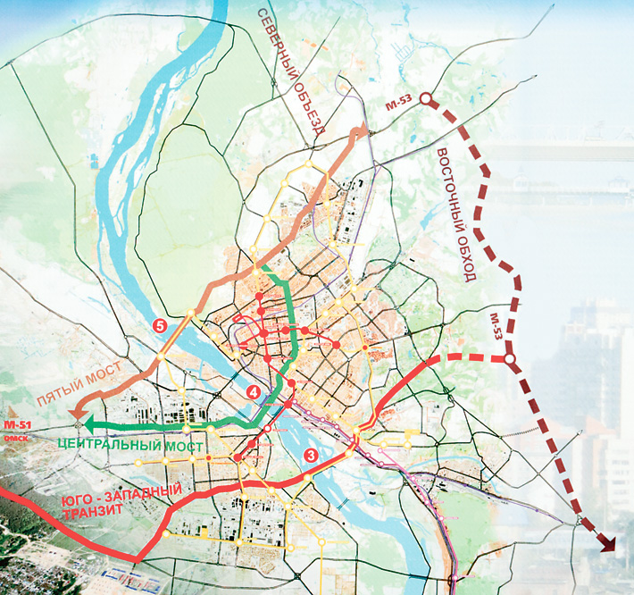 Новосибирск новый мост проект на карте