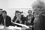 Председатель совета дома Елена Шушпанова и руководители управляющих компаний довольно резко высказались против давления на них со стороны общественников из «ЖКХ. Контроль-Новосибирск». Фото Анны ШЕСТЕРНИНОЙ