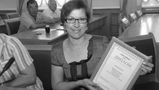 Елена Трусова из газеты «Сельская правда» (Доволенский район) стала победительницей конкурса в номинации «Лучшая зарисовка». Фото Сергея ПЕРМИНА