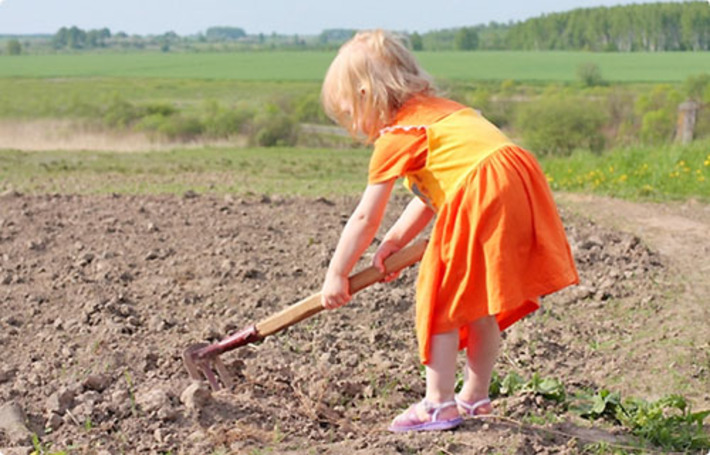 Я граблями поскребу, маме с папой помогу. Фото с www.kids.amu.ru