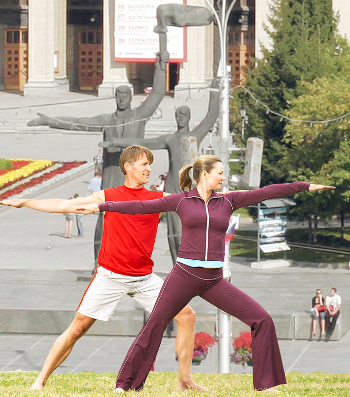 Все больше россиян стараются заниматься спортом и следить за своим питанием. С той или иной частотой физические упражнения делают  48%  россиян. Фото Игоря ФРОЛОВА