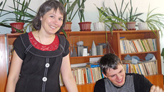 Урок ведет Ольга Касаткина, лауреат премии губернатора Новосибирской области. Фото Юлии НАЗАРЕНКО