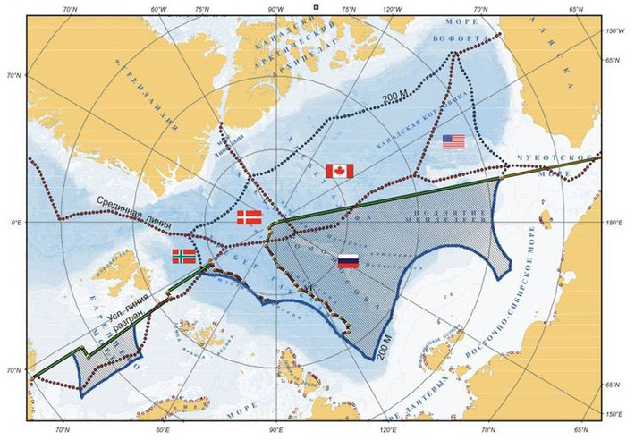 Зоны интересов прибрежных стран. Фото с сайта spbu.ru