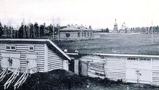 Дореволюционный вид на станцию Татарская