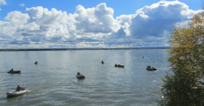 Поле битвы рыбаков. Фото предоставлено пресс-службой ФГБУ «Верхнеобьрыбвод»