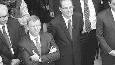 Анатолий Чубайс и Василий Юрченко на открытии наноцентра в Академпарке. Фото Михаила ПЕРМИНА