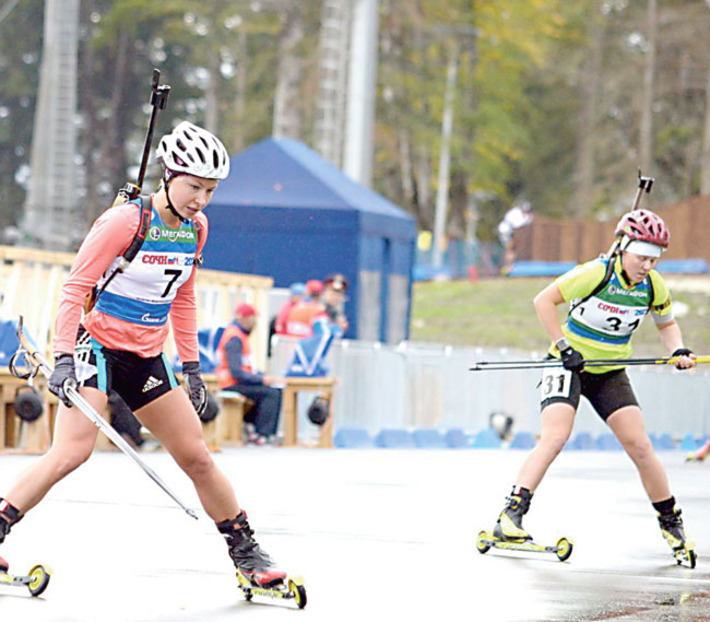 Галина Нечкасова успела опробовать сочинскую трассу на чемпионате России по летнему биатлону в сентябре 2013 года