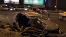 Фото с места ДТП предоставлены ГИБДД Новосибирска