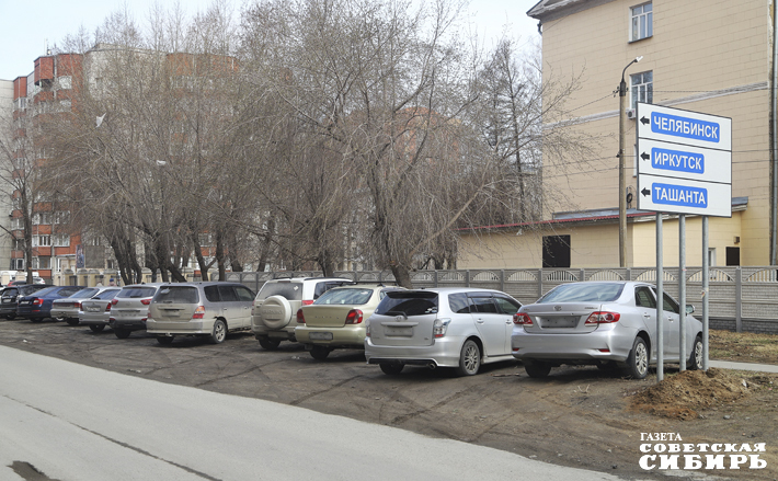 Парковка на газонах — одна из причин запыленности Новосибирска. Автомобили уничтожают растительность и выносят на проезжую часть землю. Фото: Андрей Заржецкий