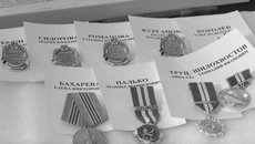 Жителям Новосибирской области государственные награды были вручены на церемонии, посвященной Дню Государственного флага Российской Федерации. Фото: стоп-кадр телесюжета otstv.ru